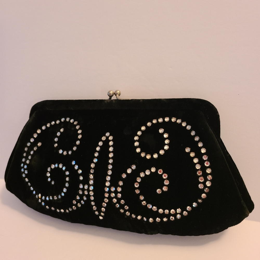 Magid Velvet Kiss-Lock purse Rhinestones - Picture 6 of 6